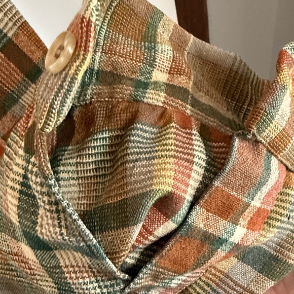 Pendleton Men's Casual Plaid Shirt - Green, Brown, and Orange. Very Vintage. - Picture 4 of 7